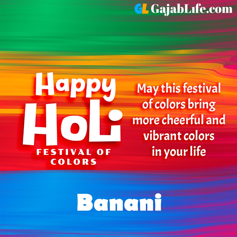 Banani happy holi festival banner wallpaper