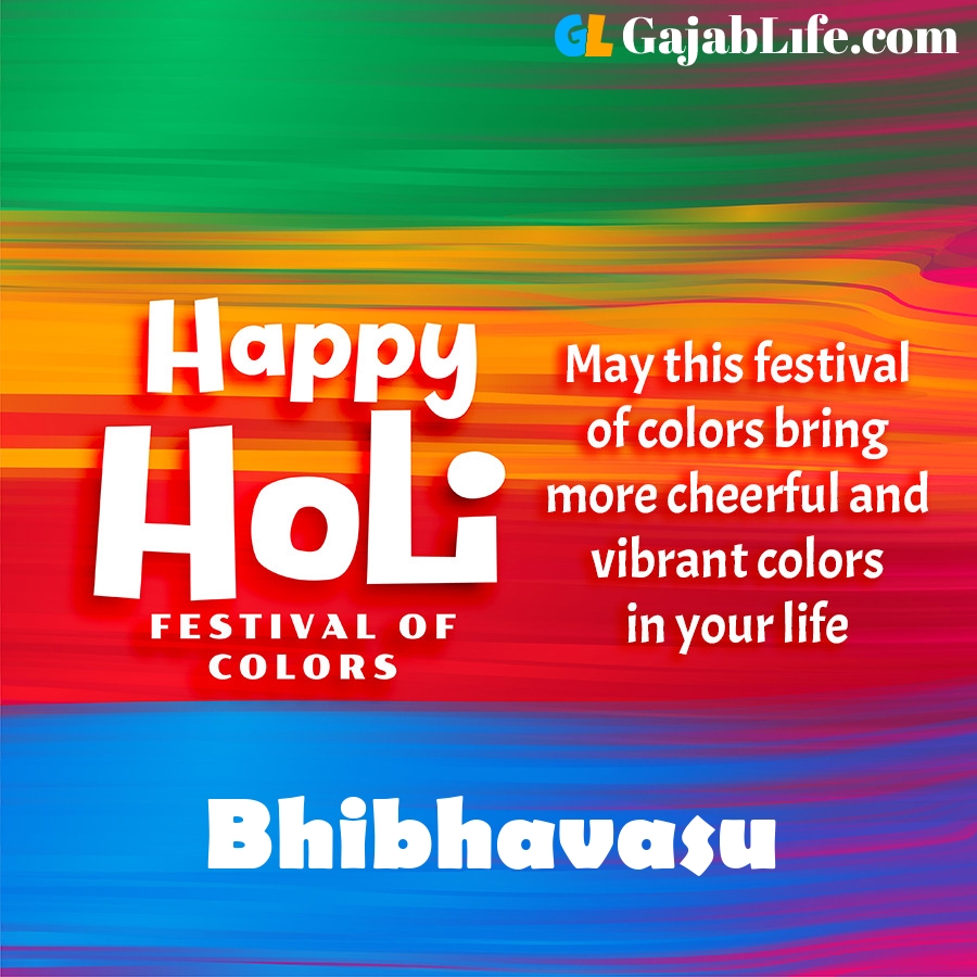 Bhibhavasu happy holi festival banner wallpaper