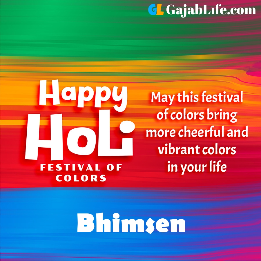 Bhimsen happy holi festival banner wallpaper