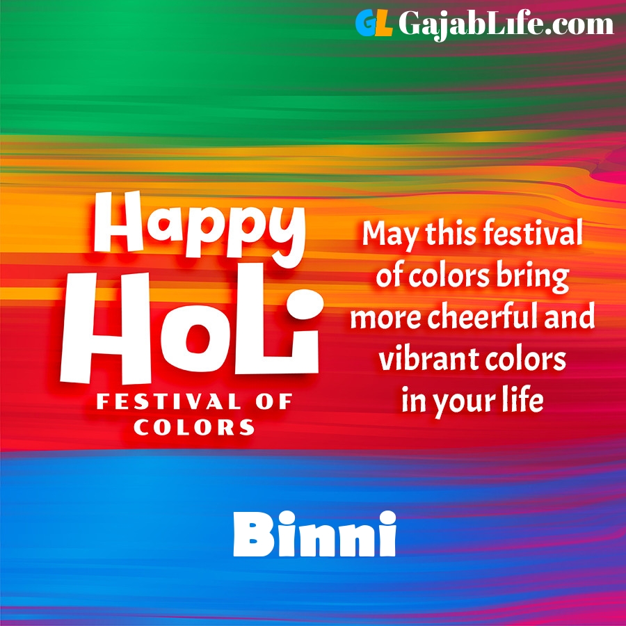 Binni happy holi festival banner wallpaper