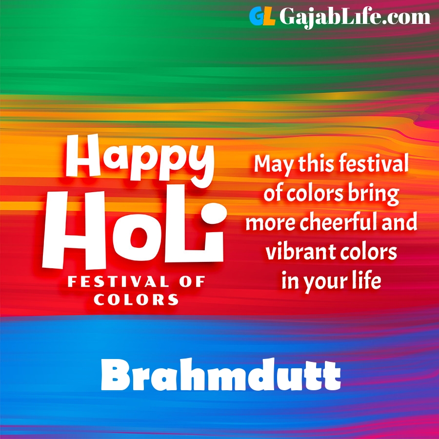 Brahmdutt happy holi festival banner wallpaper