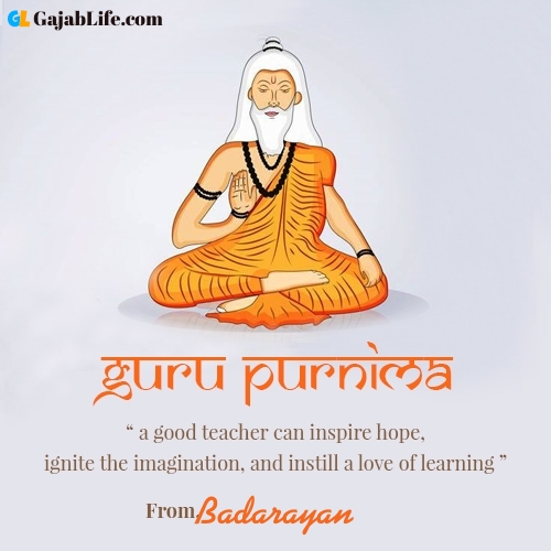 Happy guru purnima badarayan wishes with name