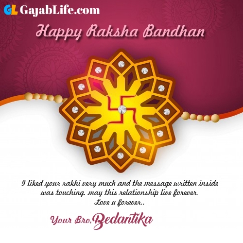 Bedantika rakhi wishes happy raksha bandhan quotes messages to sister brother