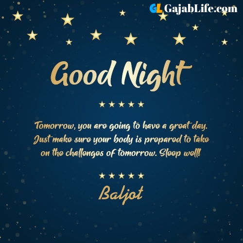 Sweet good night baljot wishes images quotes