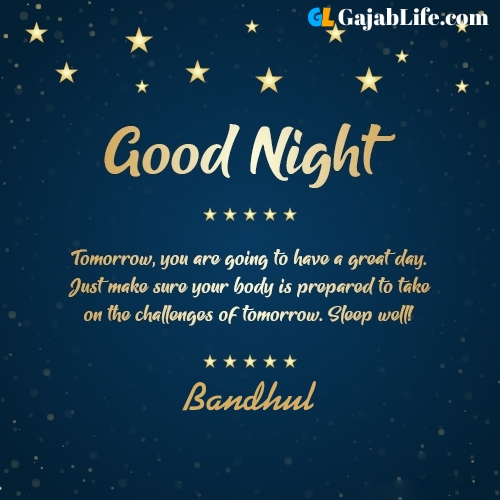 Sweet good night bandhul wishes images quotes